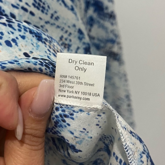 Parker Snake Skin Print 100% Silk Top Size S - Picture 9 of 10